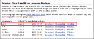 Download Selenium Client and Webdriver