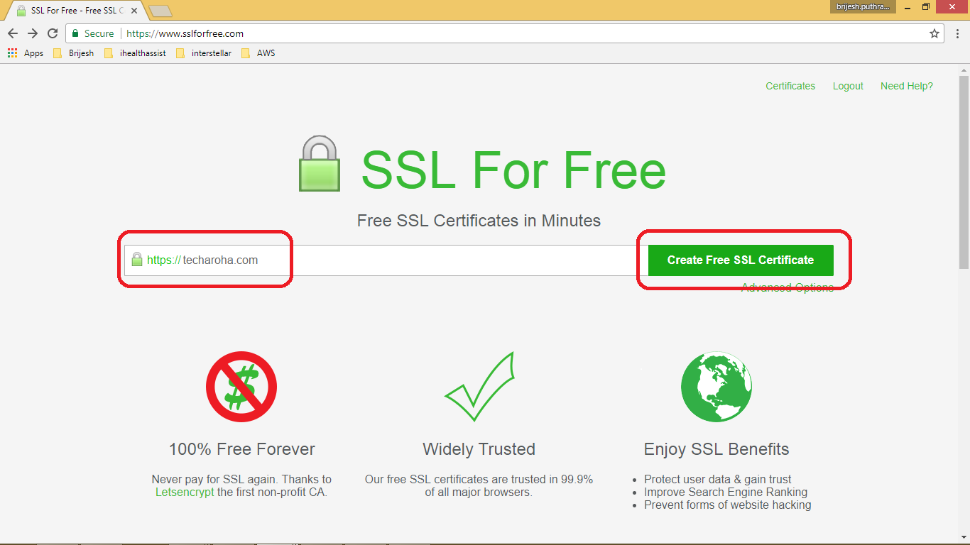 Adding your domain for free SSL - by Techaroha Team