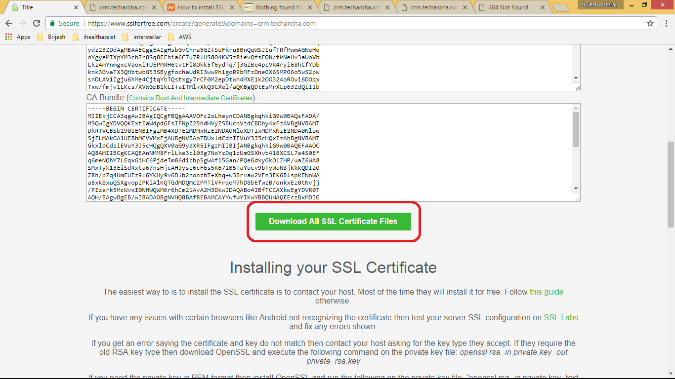 Download All SSL Certificate Files - by Techaroha Team